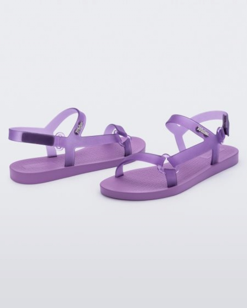 Melissa Sandalias Sun Downtown Mujer Lilac/Clear Lilac España | InFcVO0C