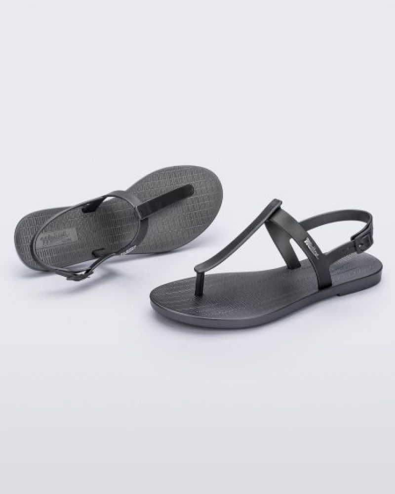 Melissa Sandalias Sun Ventura Mujer Graphite Metallic España | 0dPtczaX