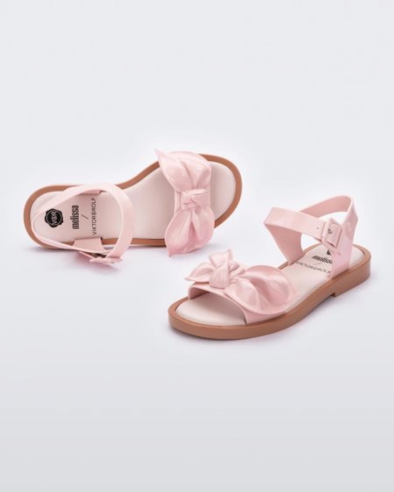 Melissa Sandalias Tie Mar Sandal Mujer Beige/Pink España | DF0ikjd0