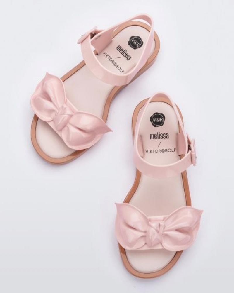 Melissa Sandalias Tie Mar Sandal Mujer Beige/Pink España | DF0ikjd0