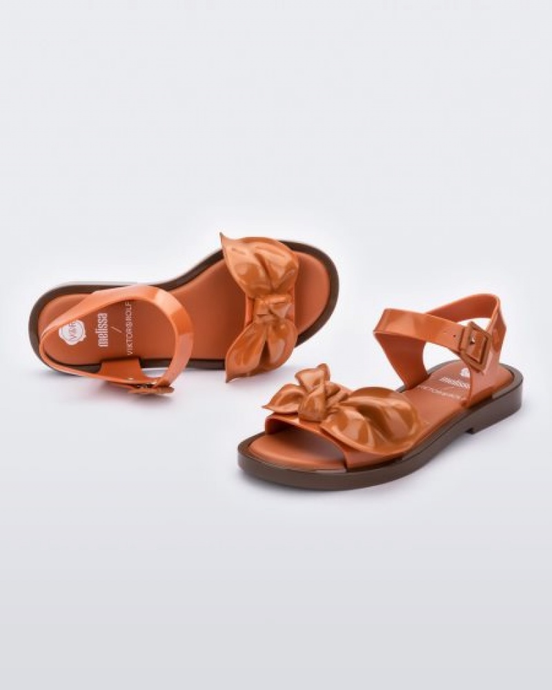 Melissa Sandalias Tie Mar Sandal Mujer Brown/Orange España | VhZMdUnz