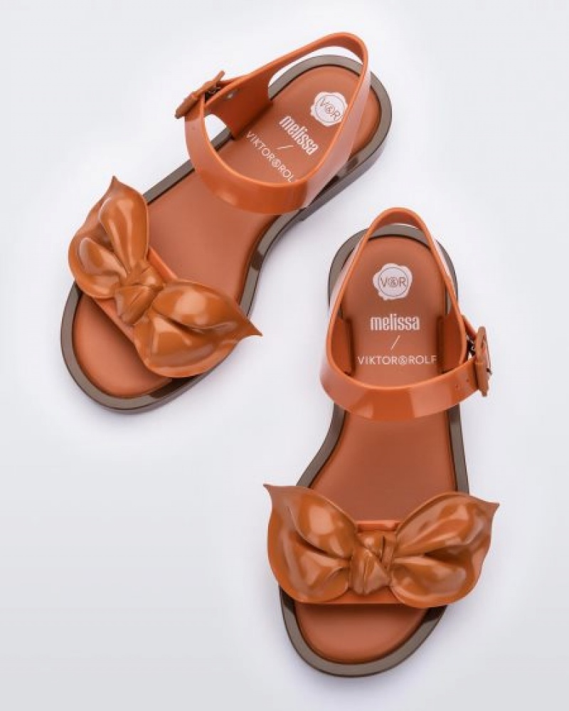 Melissa Sandalias Tie Mar Sandal Mujer Brown/Orange España | VhZMdUnz