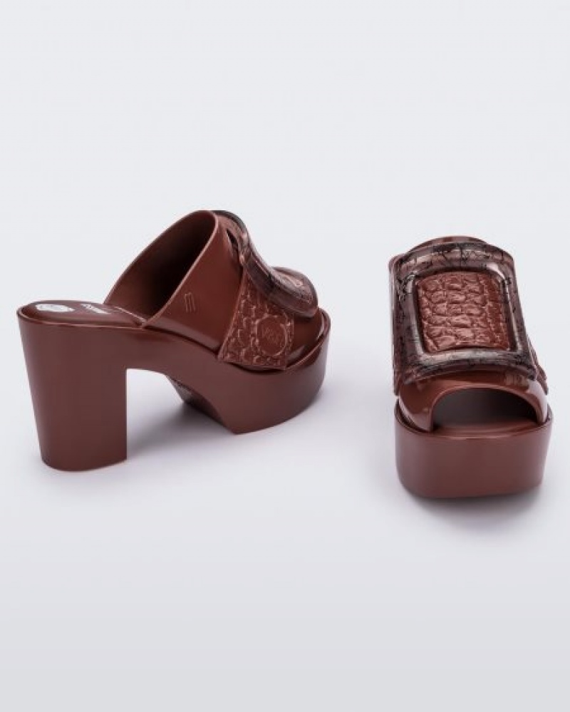 Melissa Tacones Hebilla Up Mule Mujer Brown/Brown España | Ut8Fk9lx