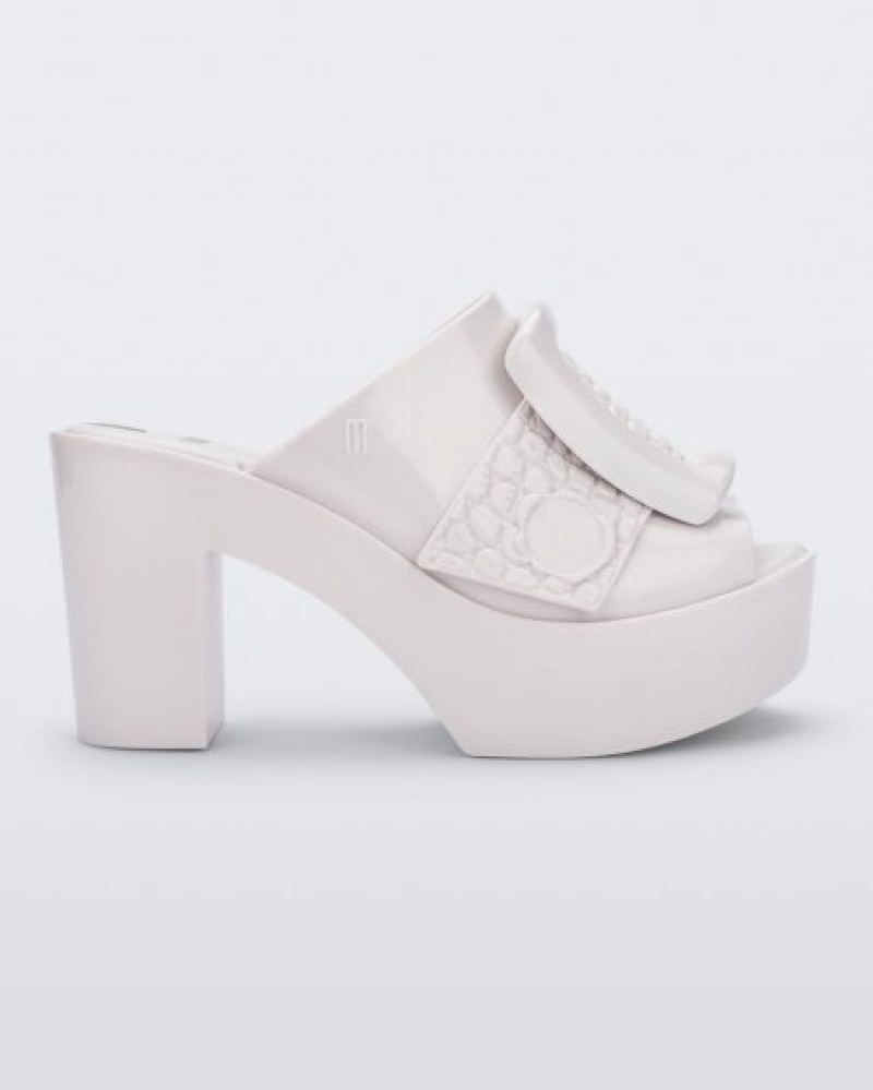 Melissa Tacones Hebilla Up Mule Mujer White/White España | 4EnNNaMI