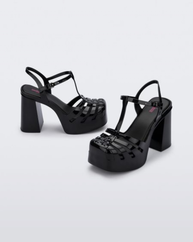 Melissa Tacones Party Heel Mujer Negras España | 2Dr0Hlpa