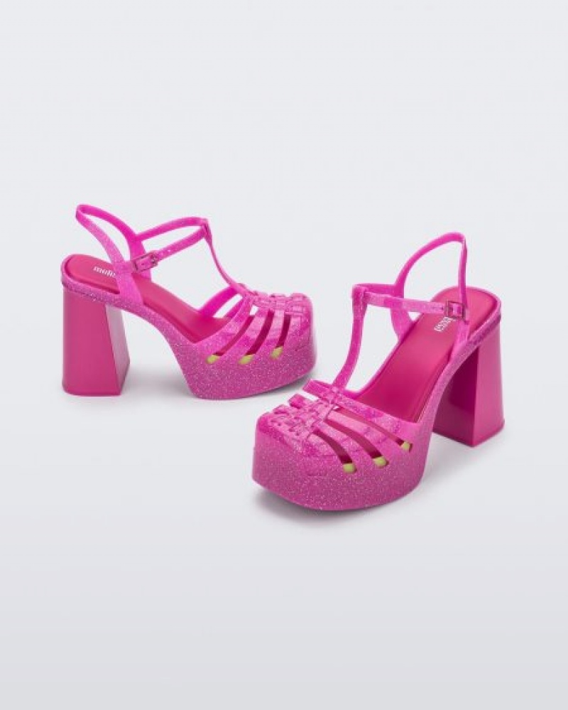 Melissa Tacones Party Heel Mujer Rosas España | qbutt7uy