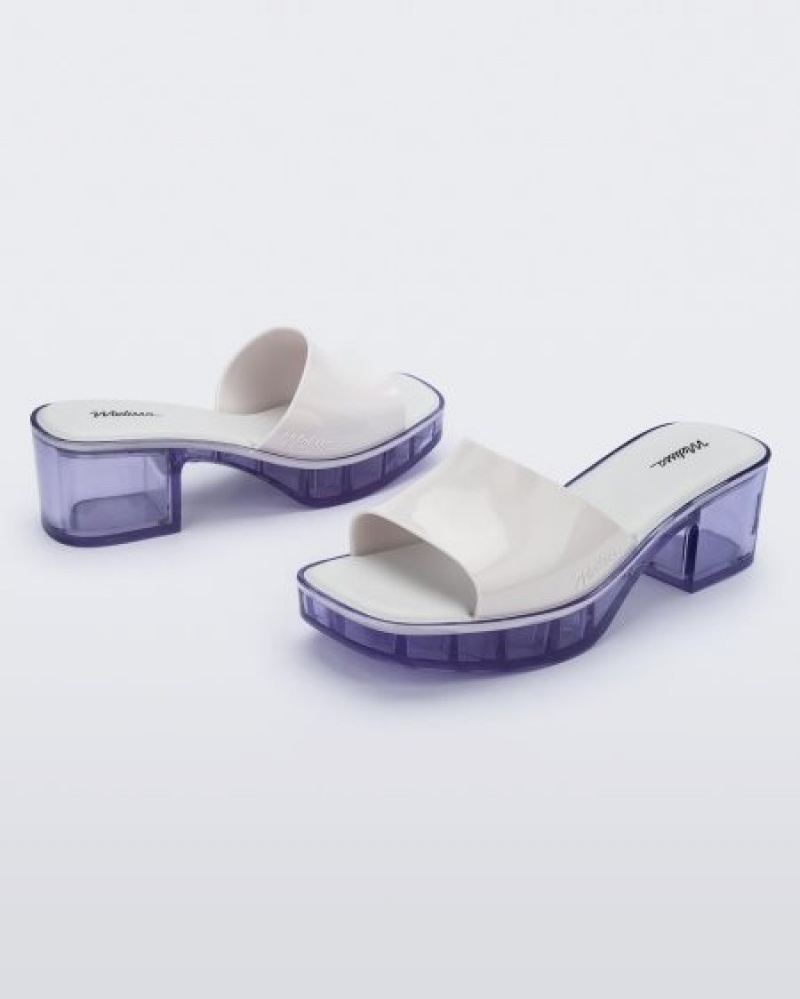 Melissa Tacones Shape Mujer White/Clear España | d3MwNvPC