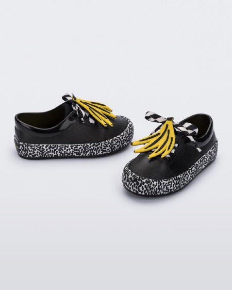 Mini Melissa Zapatillas Calle Bebe Negras España | irQZVEM3