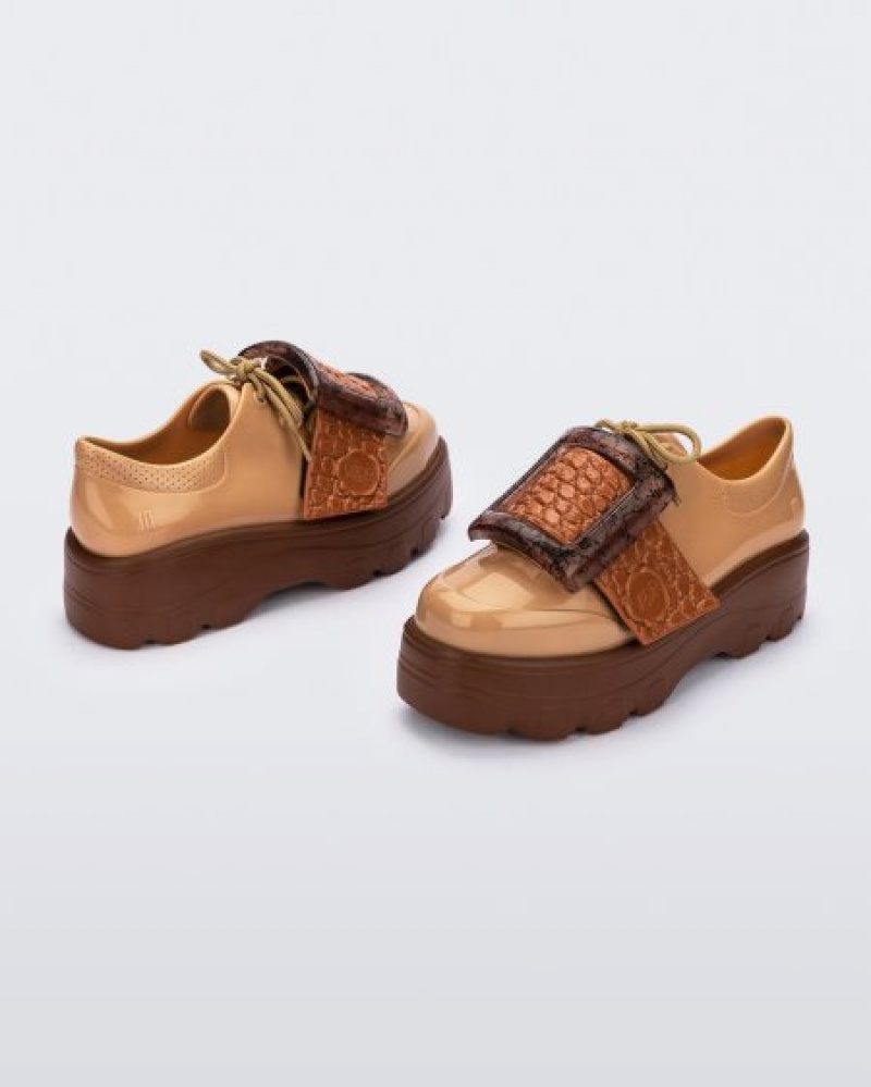 Melissa Zapatillas Hebilla Up Kick Off Mujer Brown/Beige España | dNZfvyGz