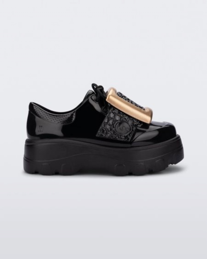 Melissa Zapatillas Hebilla Up Kick Off Mujer Black/Black/Gold España | hMjkr1PA