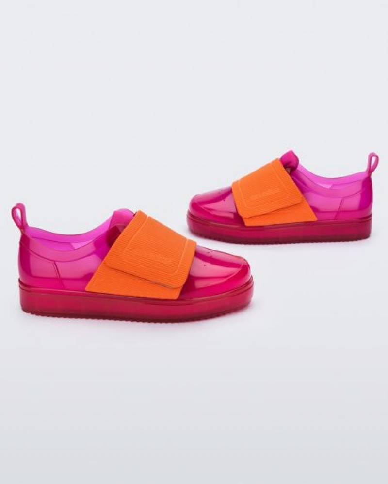 Mini Melissa Zapatillas Jelly Pop Sneaker Niños Pink/Orange España | tuRJfs50