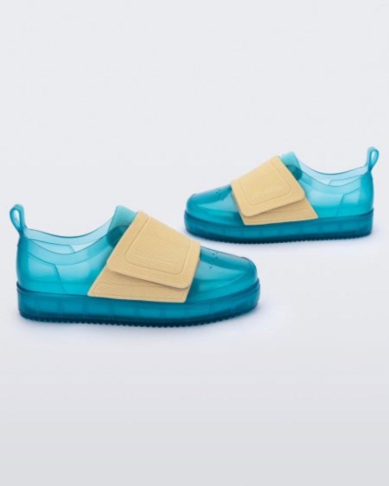 Mini Melissa Zapatillas Jelly Pop Sneaker Niños Blue/Yellow España | 77gqXvwB